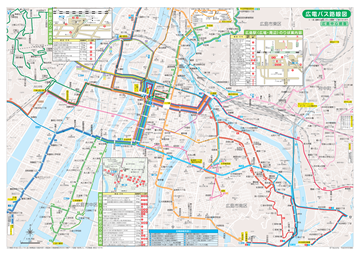 広電バス　市内線　路線図