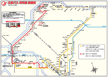 広島バス　郊外線　路線図