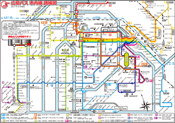 広島バス　市内線　路線図